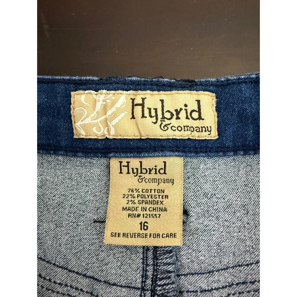 Hybrid & Company Capri Women's 16‎ Denim Pants Stretchy